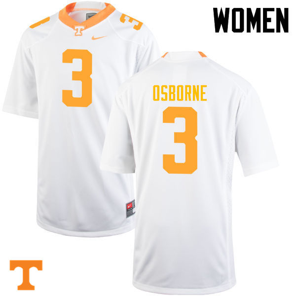 Women #3 Marquill Osborne Tennessee Volunteers College Football Jerseys-White